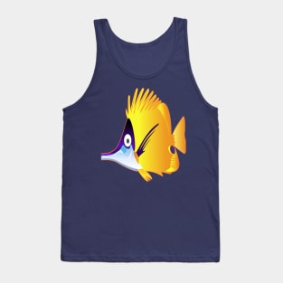 Yellow fish fish color Tank Top